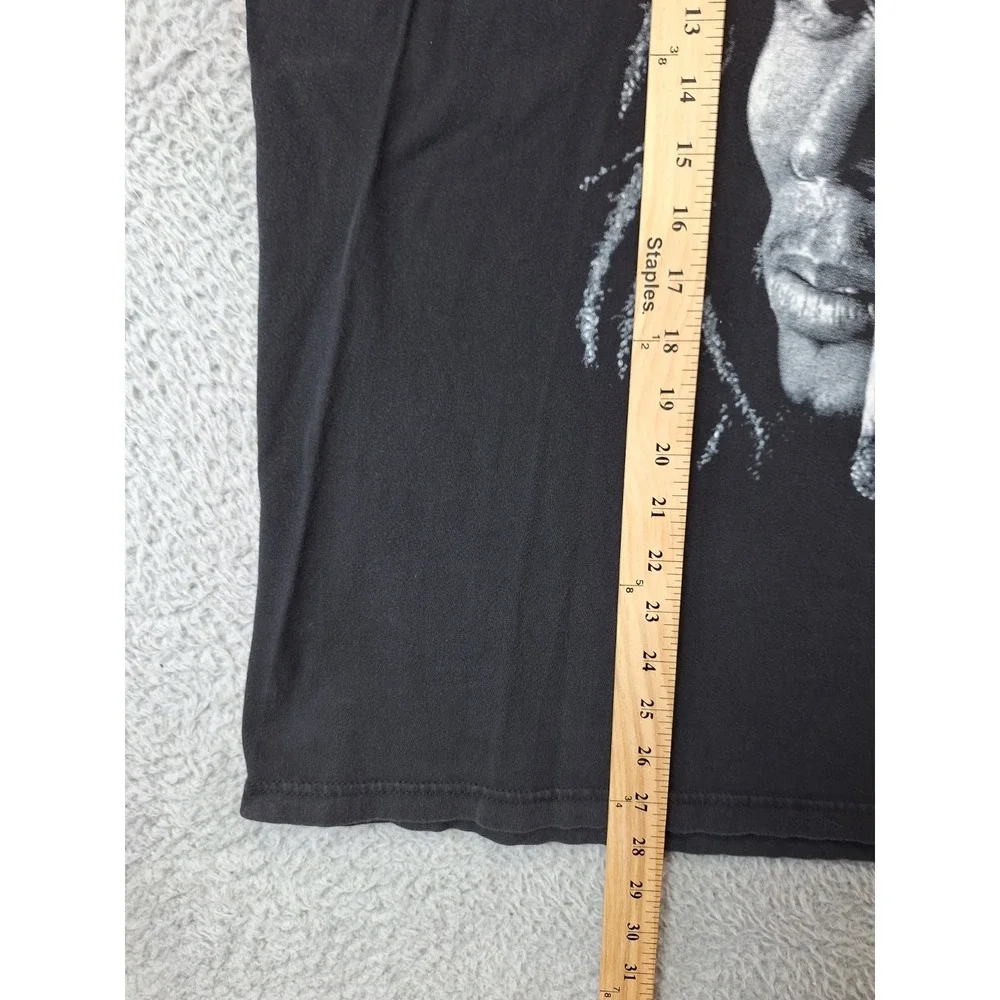 Bob Marley US T's Smoking Rasta Weed Smoke T Shirt Mens Large Black Short Sleeve